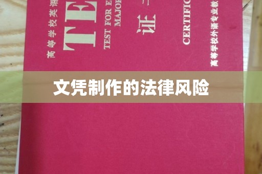 铁东文凭制作的法律风险